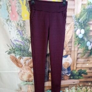 👕 ShoSho Burgundy Houndstooth Leggings